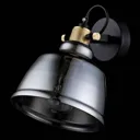 Smoked glass lampshade - Irving wall light