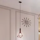 Spider pendant lamp, one-bulb with cage lampshade