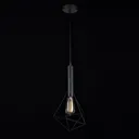 Spider pendant lamp, one-bulb with cage lampshade