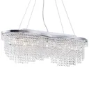 Toils hanging lamp with crystals, chrome