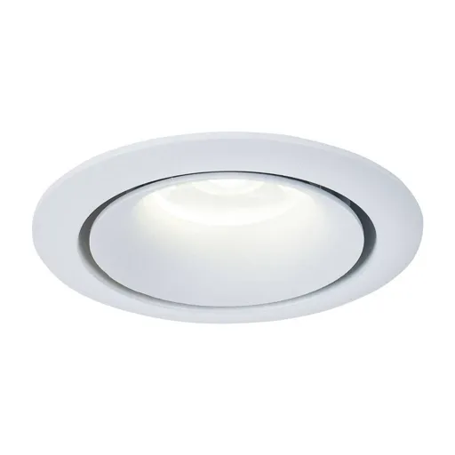 Yin recessed spotlight, aluminium frame in white