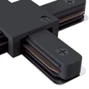 Track X-connector, single-circuit track, black