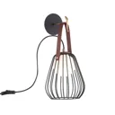 Indiana - cage wall light, black