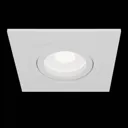Atom recessed spotlight, GU10, white angular frame