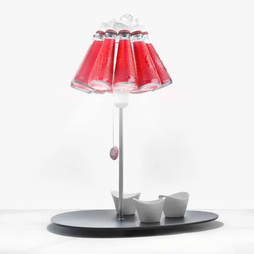 Ingo Maurer Campari Bar table lamp made of bottles
