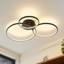 Lindby Rayk LED ceiling light, matt black