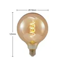 Lucande LED bulb E27 G125 4W 2,200K dimmable amber