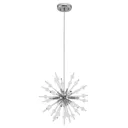 Lucande Kirai glass hanging light, 4-bulb 42 cm