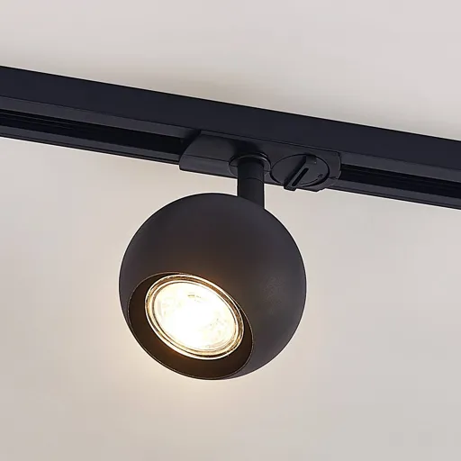 Lindby Guus LED spot, single-circuit track, black