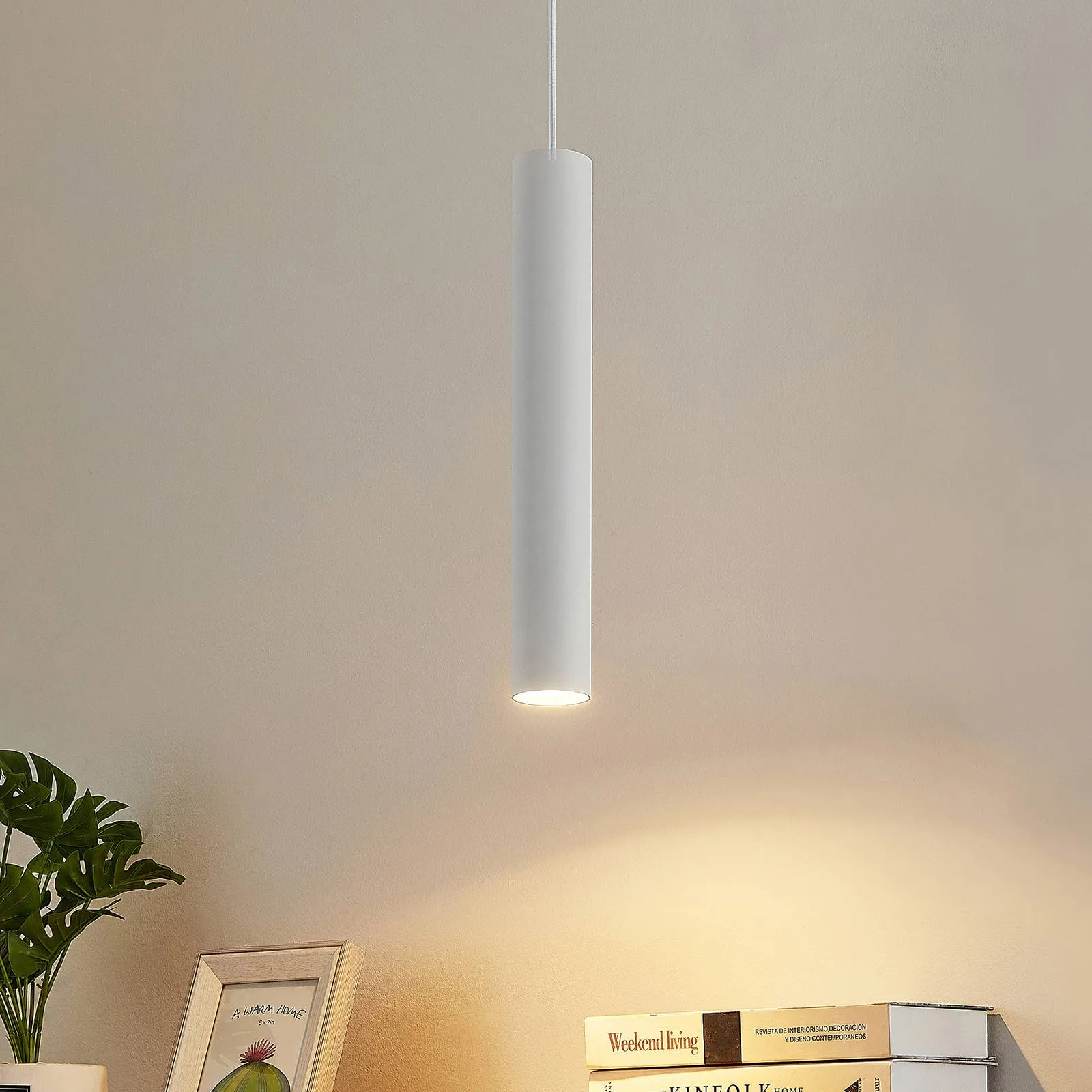Lindby Seet pendant lamp, single-circuit, white
