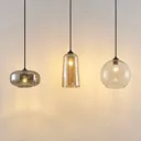 Lucande Wilja glass hanging lamp, three colours
