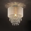Lindby Ewelina ceiling lamp, glass elements