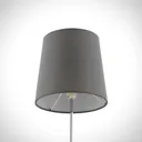 Lindby Leza table lamp chrome, lampshade grey