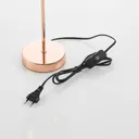 Lindby Noeline table lamp copper, lampshade black