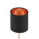 Lindby Noeline table lamp copper, lampshade black