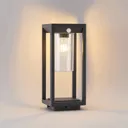 Lindby Abilum pillar light, dark grey, 35 cm
