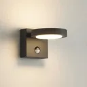 Lucande Belna LED wall lamp, graphite, sensor