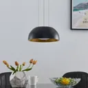 Lindby Juliven LED hanging light, black, 32 cm