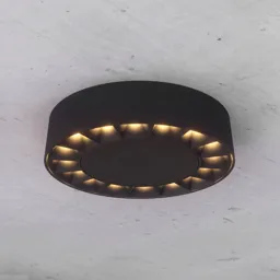 Lucande Kelissa LED ceiling lamp black round