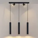 Lindby Sanad hanging light black 5-bulb long