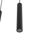 Lindby Sanad hanging light black 7-bulb long