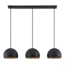 Lindby Tarjei pendant light, 120 cm black and gold