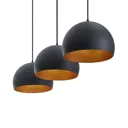 Lindby Tarjei pendant light, 120 cm black and gold
