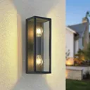 Lindby Peldar outdoor wall light, two-bulb