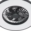 Starluna Orligo LED ceiling fan, matt black