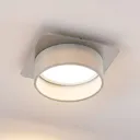 Lindby Aviola LED ceiling light, fabric lampshade