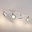 Lindby Vesim LED spotlight, white, four-bulb