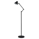 Lucande Phina floor lamp black, height-adjustable