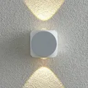 Lindby Esmani LED wall lamp angular 2-bulb, white