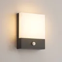 Lindby Vanira LED wall light for outdoors, sensor
