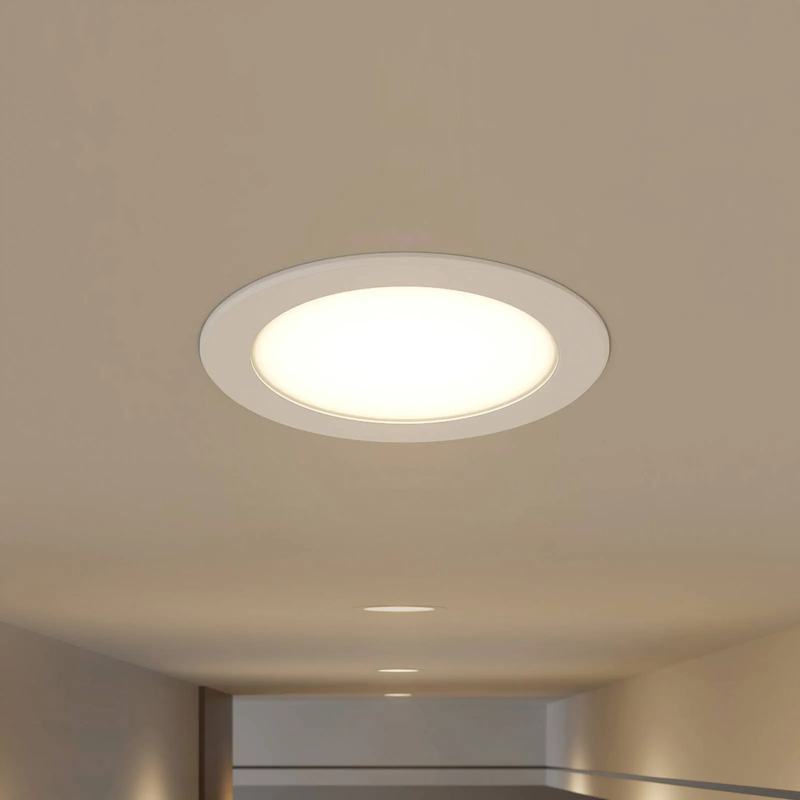 Prios Rida LED recessed spotlight CCT 19 cm 18 W
