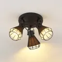 Lindby Yusei spotlight, three-bulb, round