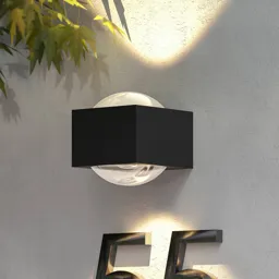 Lucande Almos outdoor wall light, angular, 2-bulb