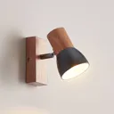Lindby Tonja spotlight with wood, one-bulb