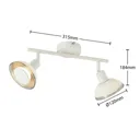 Lindby Erin LED downlight white two-bulb