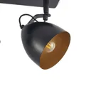 Lindby Colton ceiling spotlight black/gold 4-bulb