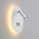 Lucande Kimo LED wall light oval white