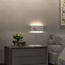 Lucande Kimo LED wall lamp angular white, USB slot