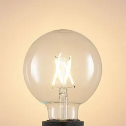 LED bulb E27 4 W 2,700 K G95 globe, filament clear