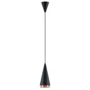 Lucande Naoh hanging light, one-bulb, black
