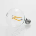LED bulb E27 8 W 2,700 K G95 globe, filament clear