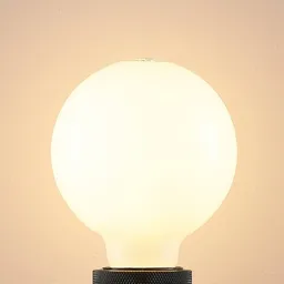 LED bulb E27 8 W 2,700 K G95 globe, dimmable, opal