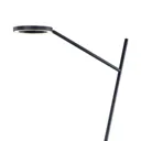 Lucande Nimbe LED floor lamp, black, dimmer