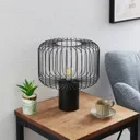 Lindby Vatiki table lamp with cage lampshade