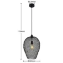 Lindby Benja pendant lamp, one-bulb, black