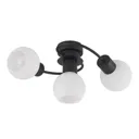 Lindby Ciala LED ceiling light 3-bulb, black/white